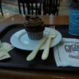 Chocolate muffin at Caribou ccoffee in Riyadh